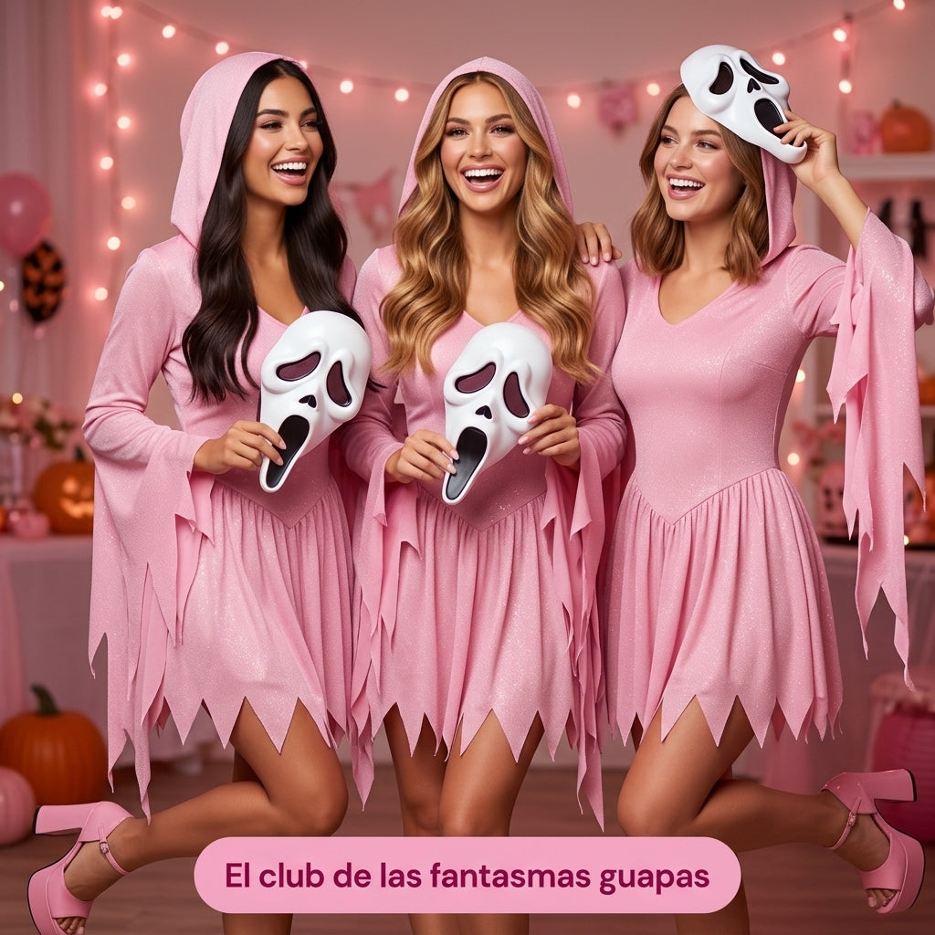 Ghosquette™ Fantasma Rosa con Máscara