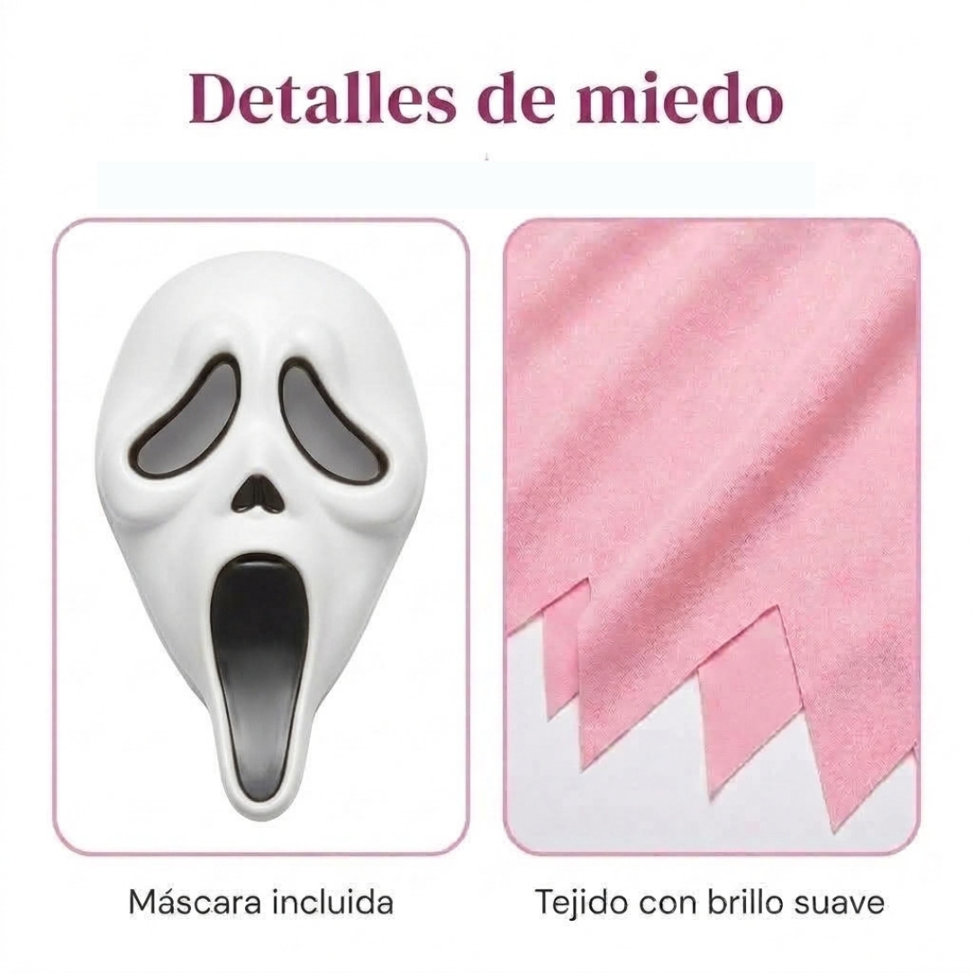 Ghosquette™ Fantasma Rosa con Máscara